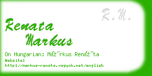 renata markus business card